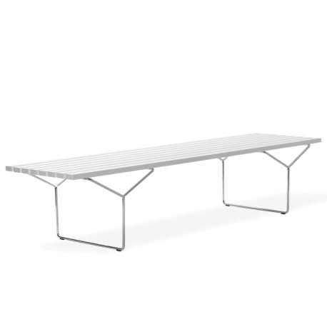 Bertoia Bench Bank Acrylic Stone Wit - Knoll - Harry Bertoia - Outdoor Dining - Furniture by Designcollectors