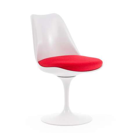 Buy Knoll Tulip Chair White Shell And Base With Swivel By Eero