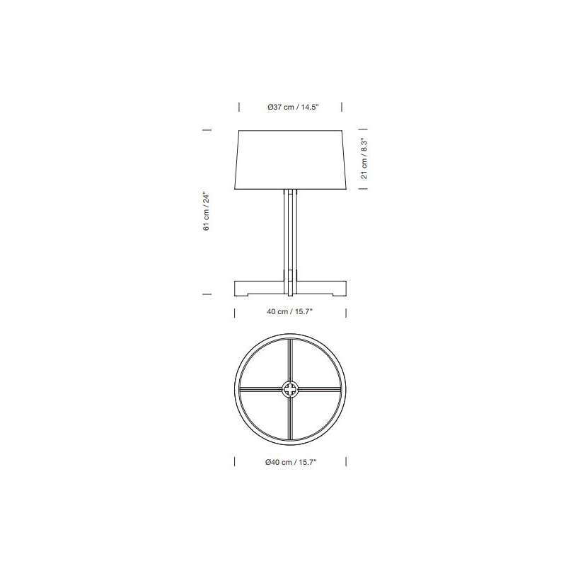 dimensions FAD Lampe de table - Santa & Cole - Miguel Milá - Weekend 17-06-2022 15% - Furniture by Designcollectors