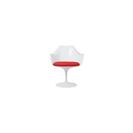 Buy Knoll Tulip Armchair White Shell And Base By Eero Saarinen