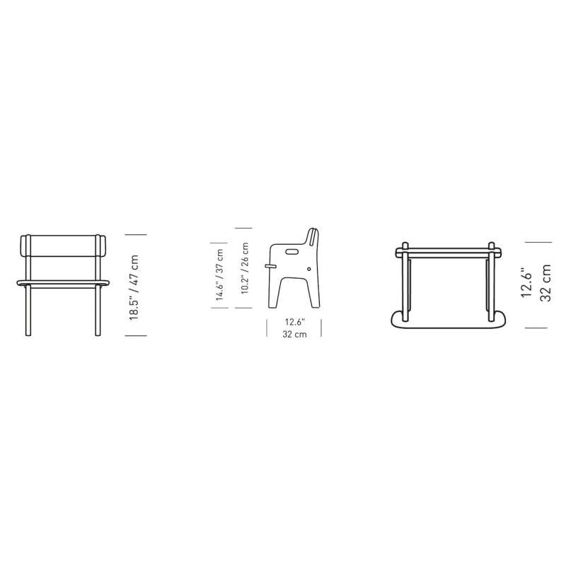 dimensions CH410 Peters Chair Chaise pour enfants - Carl Hansen & Son - Hans Wegner - Accueil - Furniture by Designcollectors