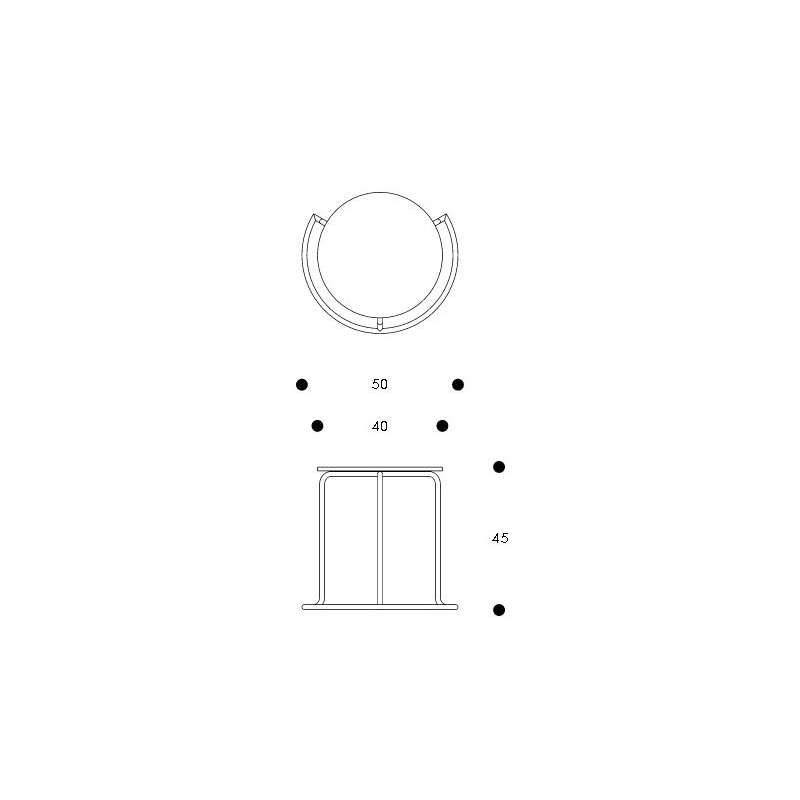 afmetingen Side Table 606 - artek - Aino Aalto - Home - Furniture by Designcollectors