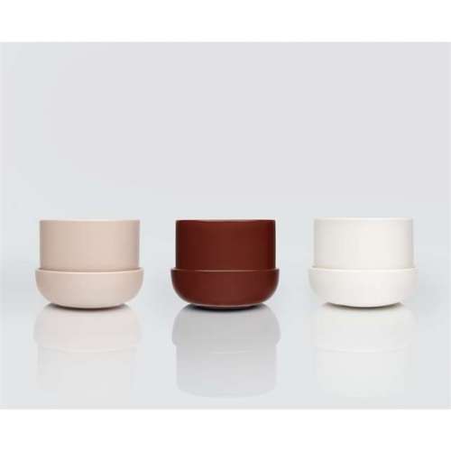 Nappula plant pot with saucer beige 170x130 - Iittala - Matti Klenell - Home - Furniture by Designcollectors