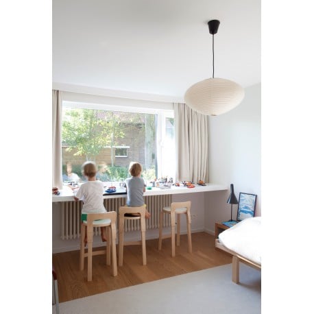 High Chair K65 Barstoel Naturel gelakt, witte zitting - artek - Alvar Aalto - Home - Furniture by Designcollectors