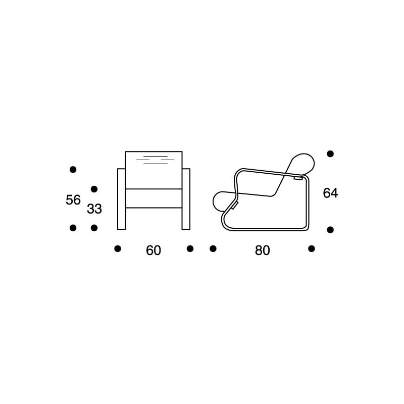 dimensions Armchair 41 Armstoel Paimio Witte Zitting - Artek - Alvar Aalto - Google Shopping - Furniture by Designcollectors