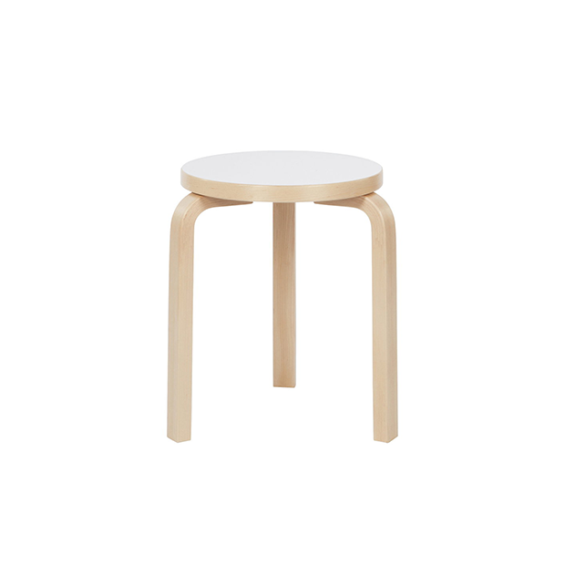 Stool 60 (3 poten) - Natural IKI White HPL - Artek - Alvar Aalto - Google Shopping - Furniture by Designcollectors