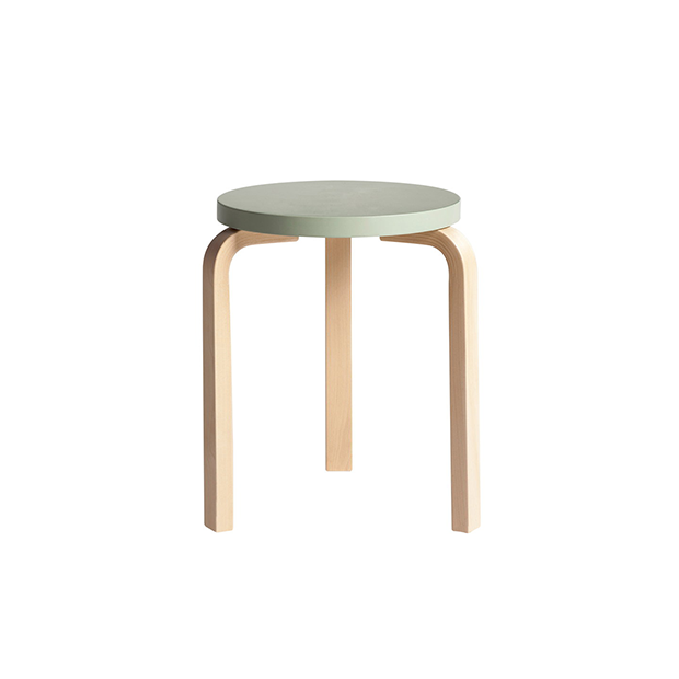 60 Stool 3 Legs Natural Green - Artek - Alvar Aalto - Zitbanken en krukjes - Furniture by Designcollectors