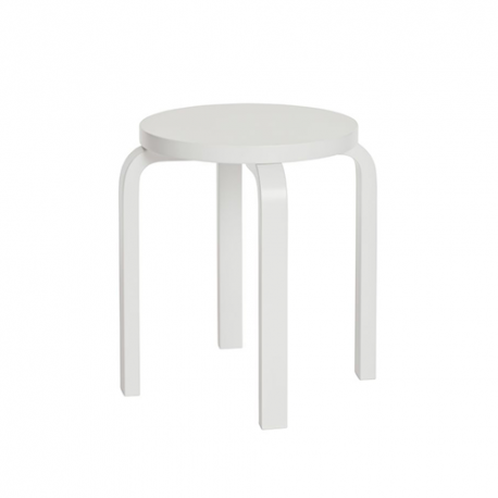 E60 Stool 4 Legs White Lacquered - Artek - Alvar Aalto - Home - Furniture by Designcollectors