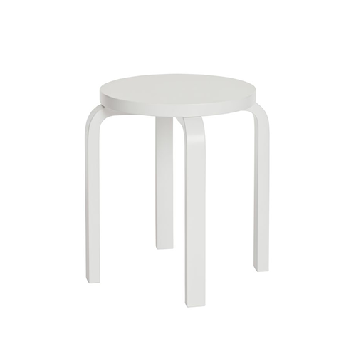 Stool E60 (4 Legs) - White Lacquered - Artek - Alvar Aalto - Google Shopping - Furniture by Designcollectors
