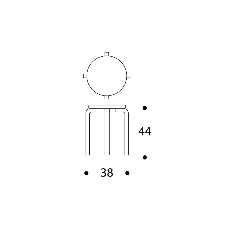 dimensions Stool E60 (4 poten) by Hella Jongerius - Walnoot - Artek -  - Google Shopping - Furniture by Designcollectors