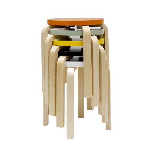 E60 Stool 4 Legs Natural Yellow - Artek - Alvar Aalto - Home - Furniture by Designcollectors