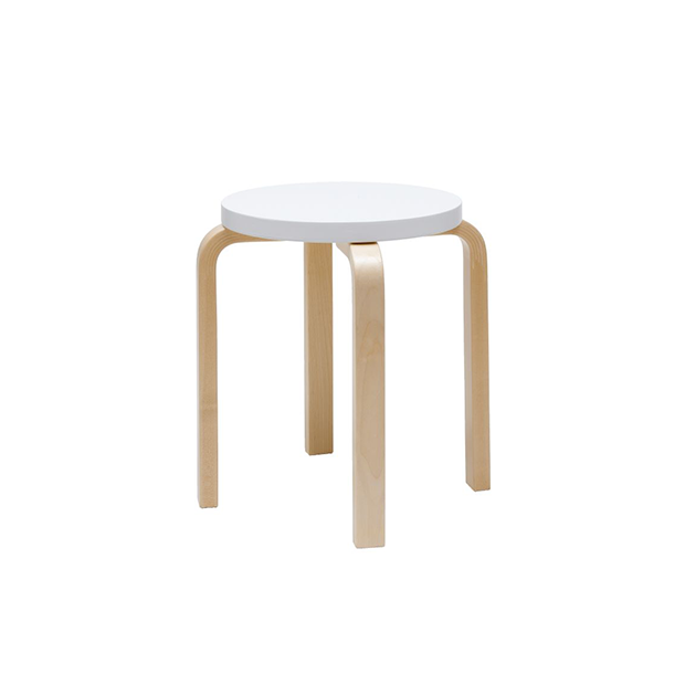 E60 Stool 4 Legs Natural White - Artek - Alvar Aalto - Home - Furniture by Designcollectors