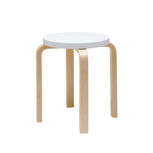 Stool E60 (4 Legs) - Natural White - Artek - Alvar Aalto - Google Shopping - Furniture by Designcollectors