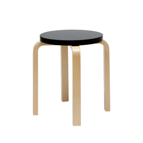 Stool E60 (4 Legs) - Natural Black - Artek - Alvar Aalto - Google Shopping - Furniture by Designcollectors