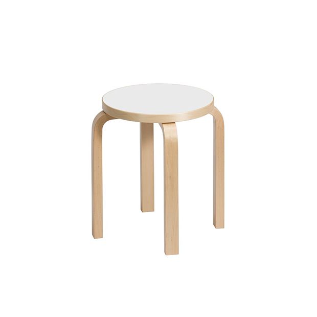 Stool E60 (4 Legs) - Natural White HPL - Artek - Alvar Aalto - Google Shopping - Furniture by Designcollectors