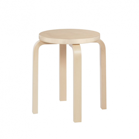 E60 Stool 4 Legs Natural Birch Veneer - artek - Alvar Aalto - Accueil - Furniture by Designcollectors