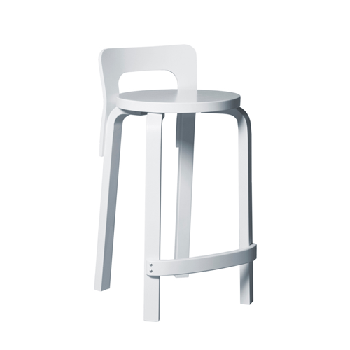 K65 High Chair Completely White Lacquered - Artek - Alvar Aalto - Home - Furniture by Designcollectors