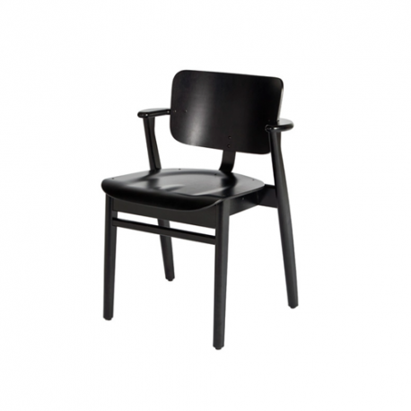Domus Chair Stoel - zwart gebeitst berken - Artek - Ilmari Tapiovaara - Furniture by Designcollectors