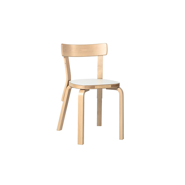 69 Chair - White HPL - Artek - Alvar Aalto - Accueil - Furniture by Designcollectors
