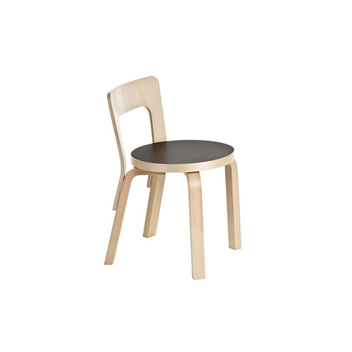 N65 Children's Chair Black Linoleum - Artek - Alvar Aalto - Google Shopping - Furniture by Designcollectors