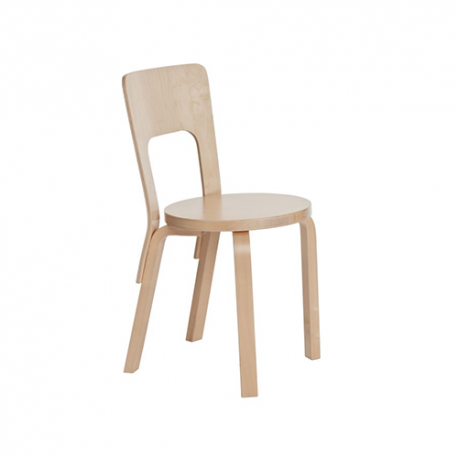 Chair 66 Stoel - natuurlijk gelakt - artek - Alvar Aalto - Home - Furniture by Designcollectors