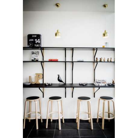 64 Bar Stool Black Linoleum (65cm) - artek - Alvar Aalto - Home - Furniture by Designcollectors