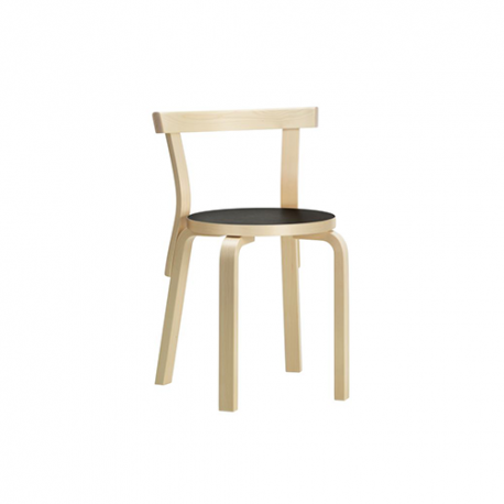 68 Chair Black Linoleum - artek - Alvar Aalto - Eetkamerstoelen - Furniture by Designcollectors