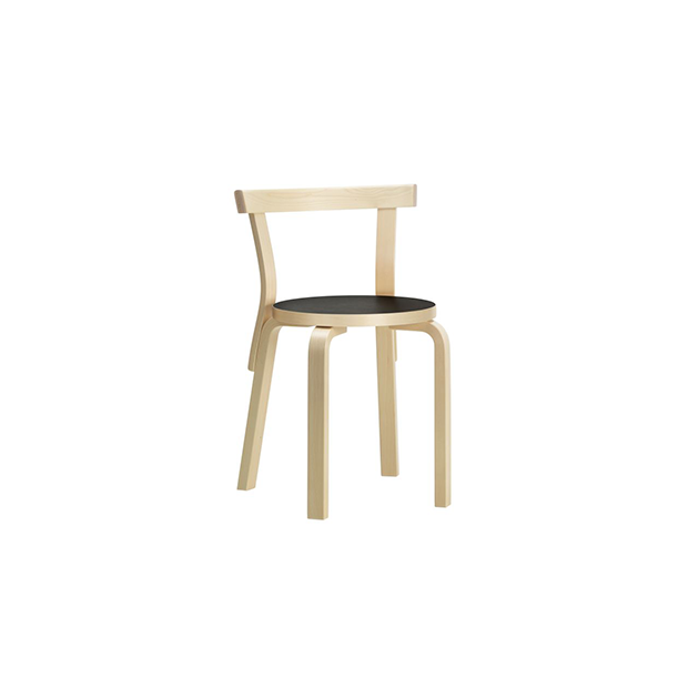 68 Chair Black Linoleum - Artek - Alvar Aalto - Google Shopping - Furniture by Designcollectors