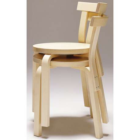 68 Chair Black Linoleum - artek - Alvar Aalto - Eetkamerstoelen - Furniture by Designcollectors