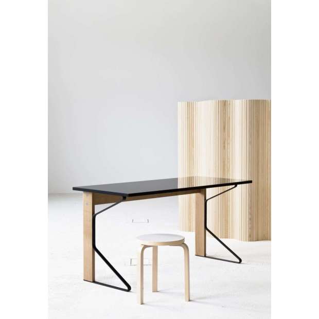REB 005 Kaari desk, Black linoleum, black oak - Artek - Ronan and Erwan Bouroullec - Google Shopping - Furniture by Designcollectors