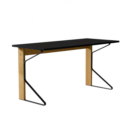 REB 005 Kaari desk, Black Linoleum, natural oak - Artek - Ronan and Erwan Bouroullec - Furniture by Designcollectors