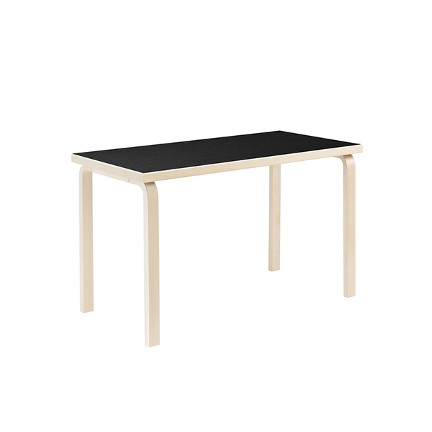 80A Tafel, Black linoleum - Artek - Alvar Aalto - Tafels - Furniture by Designcollectors