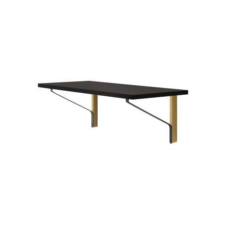 REB 006 Kaari console - black linoleum - natural oak wall bracket - Artek - Ronan and Erwan Bouroullec - Furniture by Designcollectors