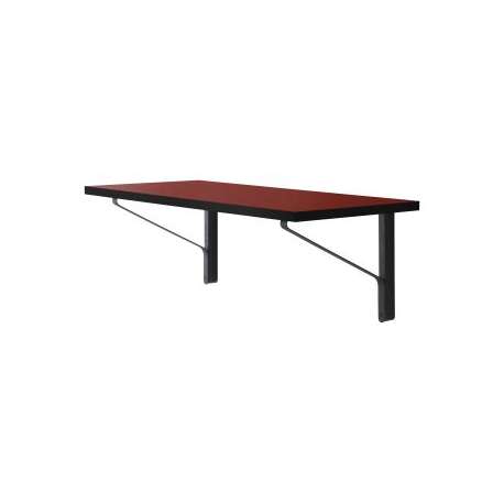 REB 006 Kaari Console - rode linoleum - zwarte eiken wandbeugel - Artek - Ronan and Erwan Bouroullec - Furniture by Designcollectors