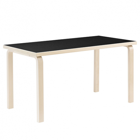81A Tafel, Black linoleum - artek - Alvar Aalto - Tafels - Furniture by Designcollectors