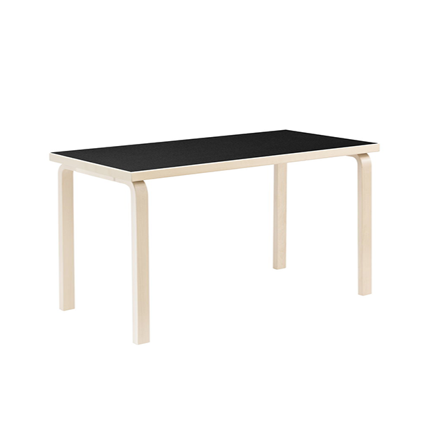 81A Tafel, Black linoleum - Artek - Alvar Aalto - Tafels - Furniture by Designcollectors