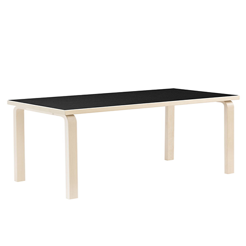 86A Table, Black linoleum - Artek - Alvar Aalto - Google Shopping - Furniture by Designcollectors