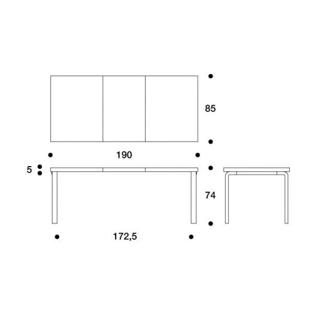 97 Extension Table, Birch Veneer - Artek - Alvar Aalto - Accueil - Furniture by Designcollectors
