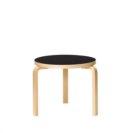 90D Table Black Linoleum - artek - Alvar Aalto - Accueil - Furniture by Designcollectors