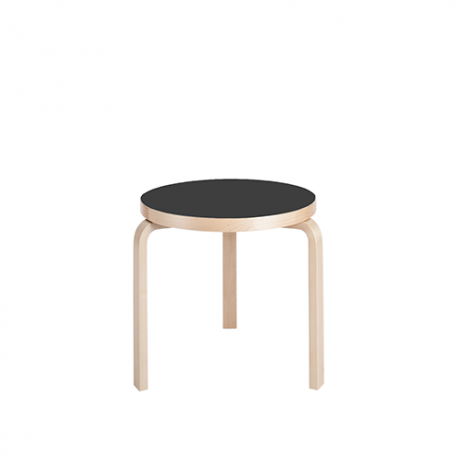 90C Table, Black linoleum, Height 52 cm - Artek - Alvar Aalto - Home - Furniture by Designcollectors