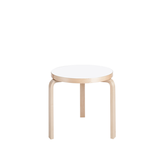 90C Table, White laminate, Height 52 cm
