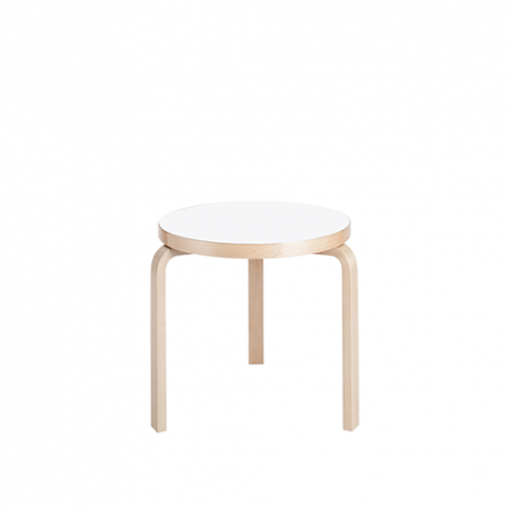 90C Table, White laminate, Height 52 cm - artek - Alvar Aalto - Accueil - Furniture by Designcollectors