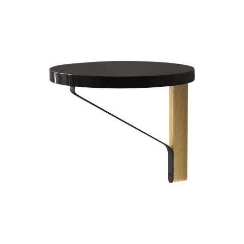 REB 007 Kaari Ronde wandplank - zwart linoleum - Artek - Ronan and Erwan Bouroullec - Google Shopping - Furniture by Designcollectors