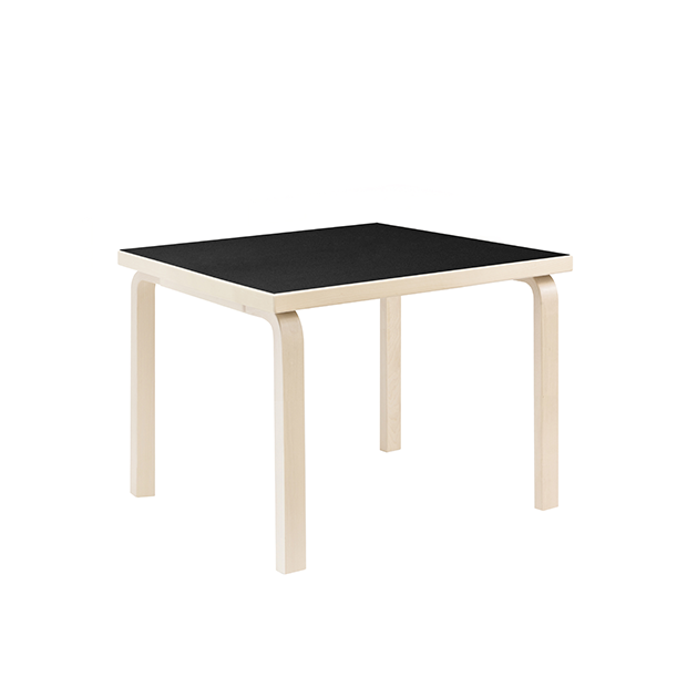 81C Table carré, Black linoleum - Artek - Alvar Aalto - Accueil - Furniture by Designcollectors