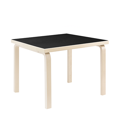 81C Vierkante Tafel, Black linoleum - Artek - Alvar Aalto - Google Shopping - Furniture by Designcollectors