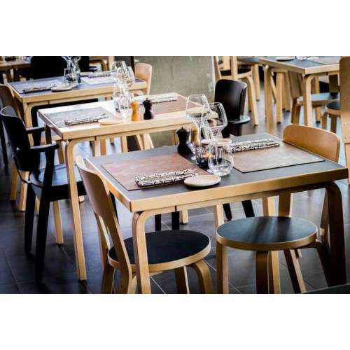 81C Table carré, Black linoleum - Artek - Alvar Aalto - Accueil - Furniture by Designcollectors