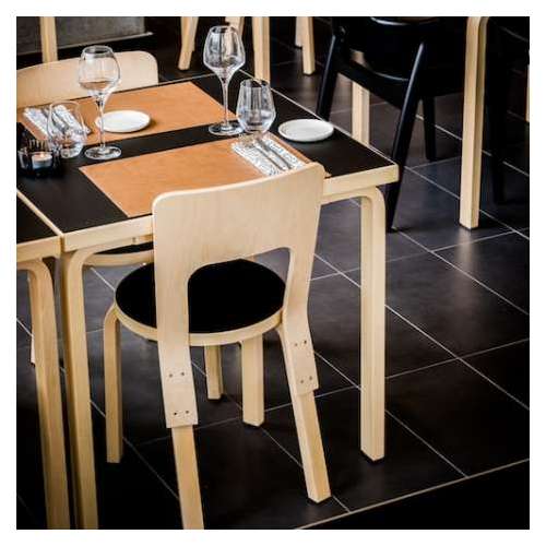 81C Table carré, Black linoleum - Artek - Alvar Aalto - Google Shopping - Furniture by Designcollectors