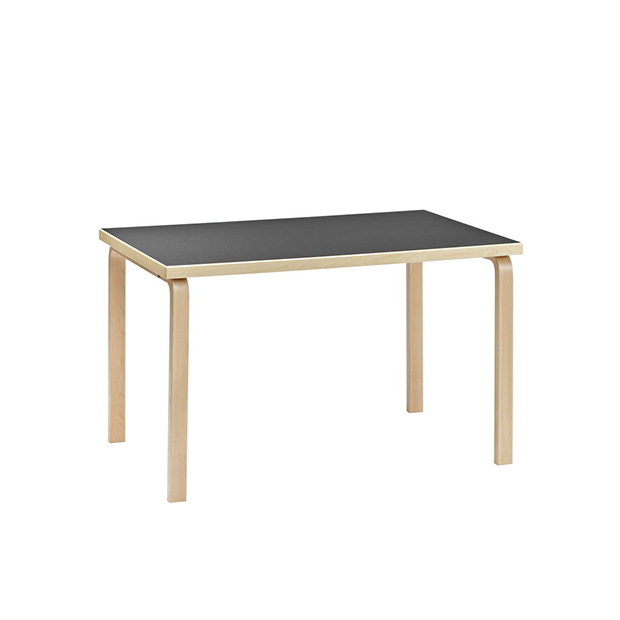 81B Table, Black linoleum - Artek - Alvar Aalto - Accueil - Furniture by Designcollectors