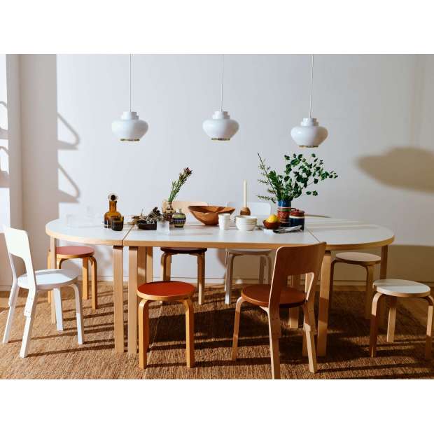 95 Table half-round, Black linoleum - Artek - Alvar Aalto - Home - Furniture by Designcollectors