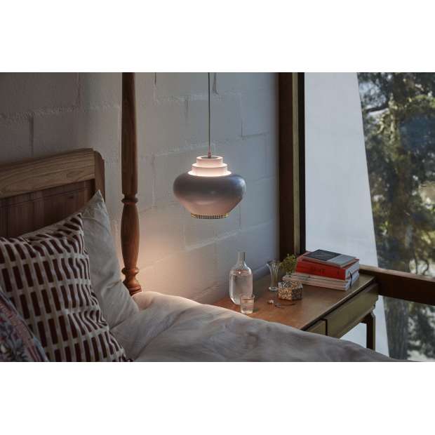 A333 Pendant lamp, White steel, white ring - Artek - Alvar Aalto - Google Shopping - Furniture by Designcollectors